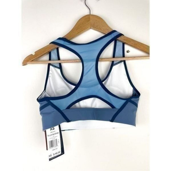 NWT Reebok Lux Racer Padded Colorblocked Bra in Blue‎ Slate Size XS - Picture 6 of 9